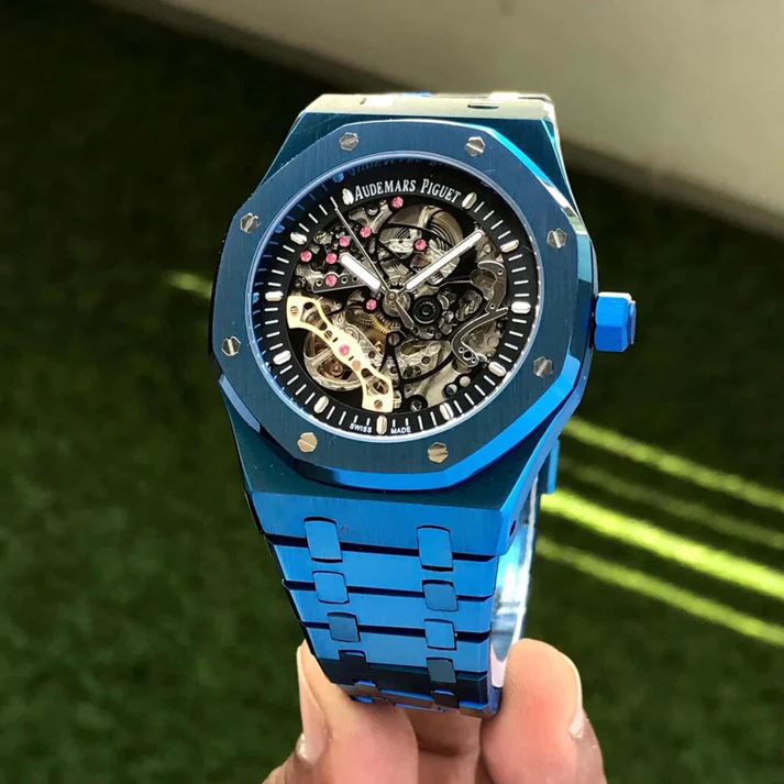 Audemars Piguet Skeleton AP Royal Oak Dark blue Skeleton Metal AUTOMATIC